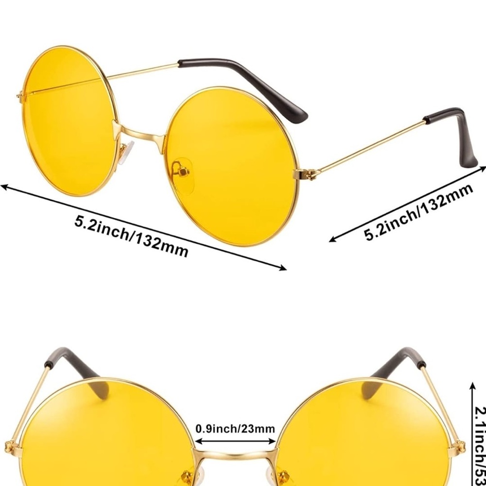 Round Sunglasses Retro 60's Style Circle Tinted Le